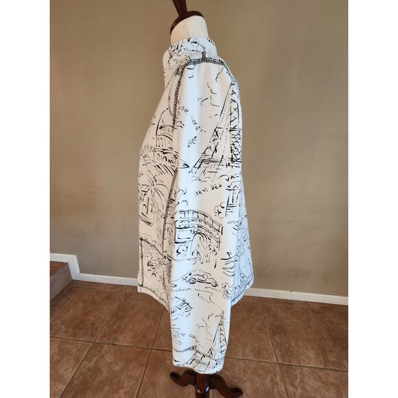 Rafael Sport Women's Full Zip Jacket SZ XL Travel Paris Theme - Picture 2 of 11